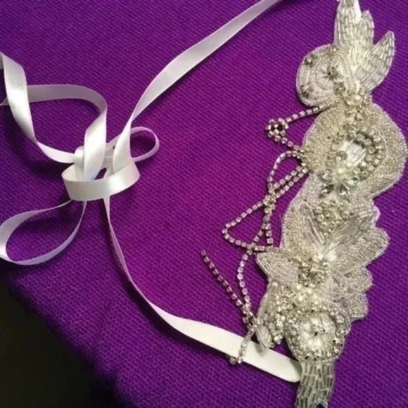 COPY - bridal head band one size - Picture 7 of 8